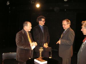 Od lewej: Tomasz Miłkowski, Mirosław Kocur, Milos Mistrik i Wojciech Siemion